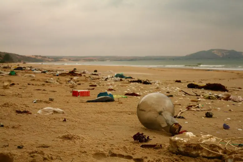 basura en la playa denota escasa conciencia ambiental
